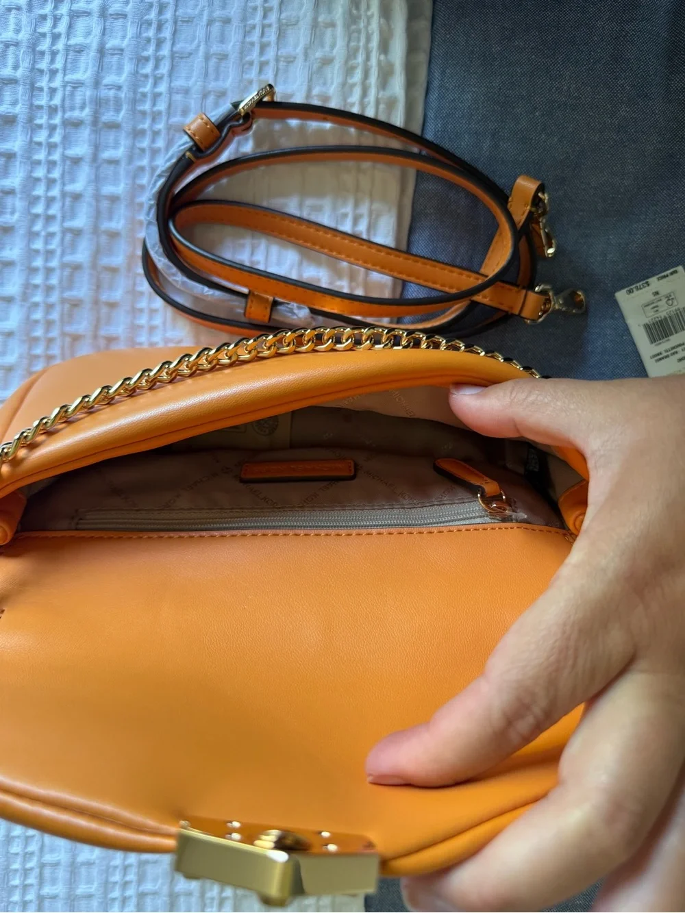 Michael Kors Orange Leather Shoulder Bag